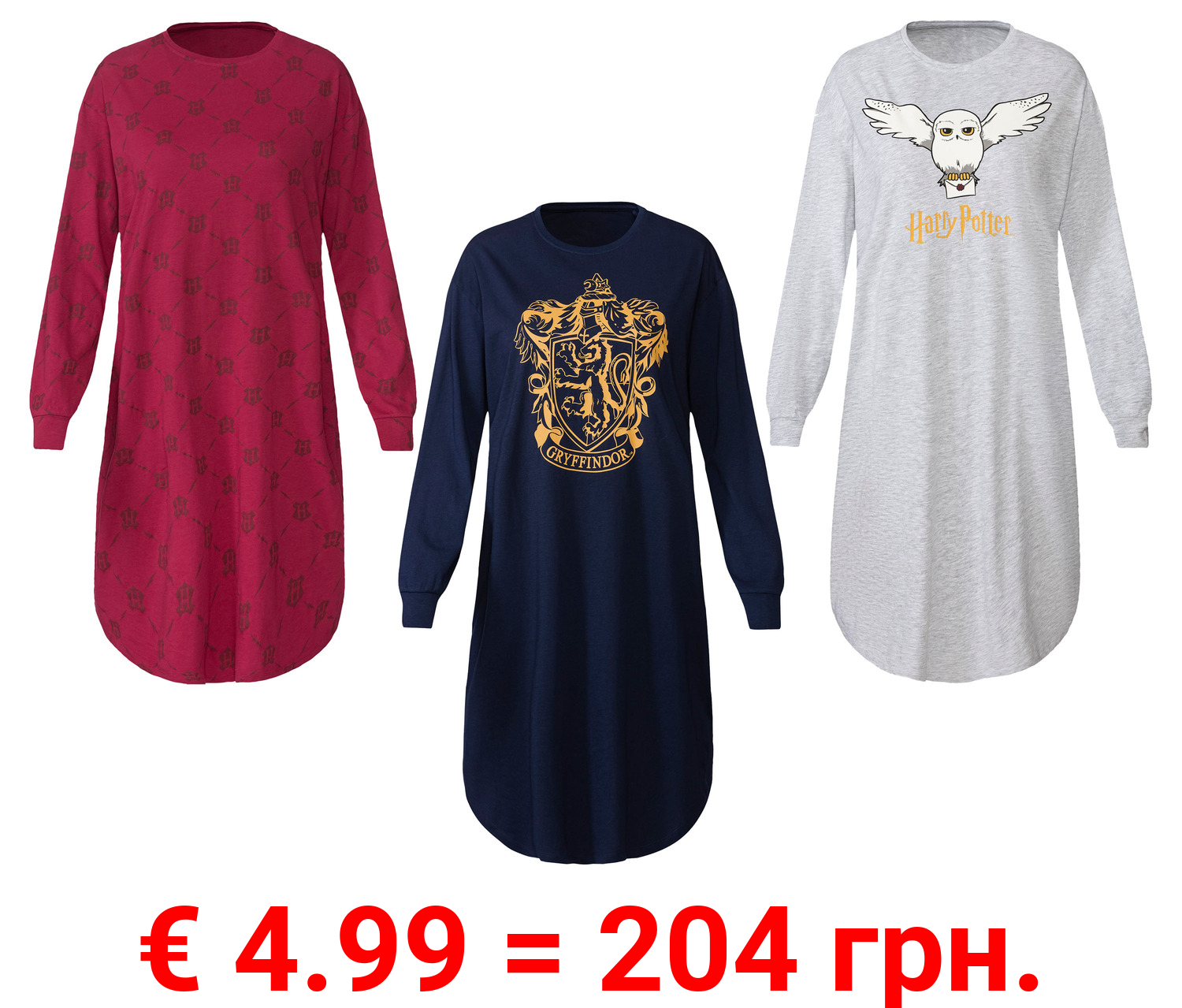 Damen Bigshirt mit Harry Potter Motiv