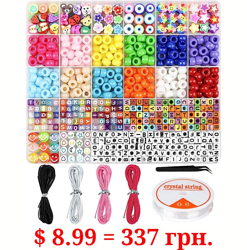  UHIBROS 6000 Pcs Clay Beads Bracelet Making Kit, Girls