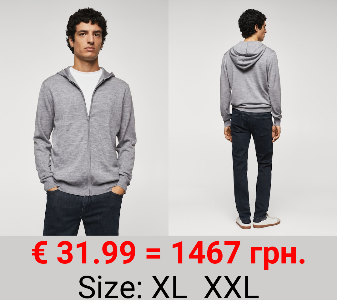 Cardigan lana cremallera