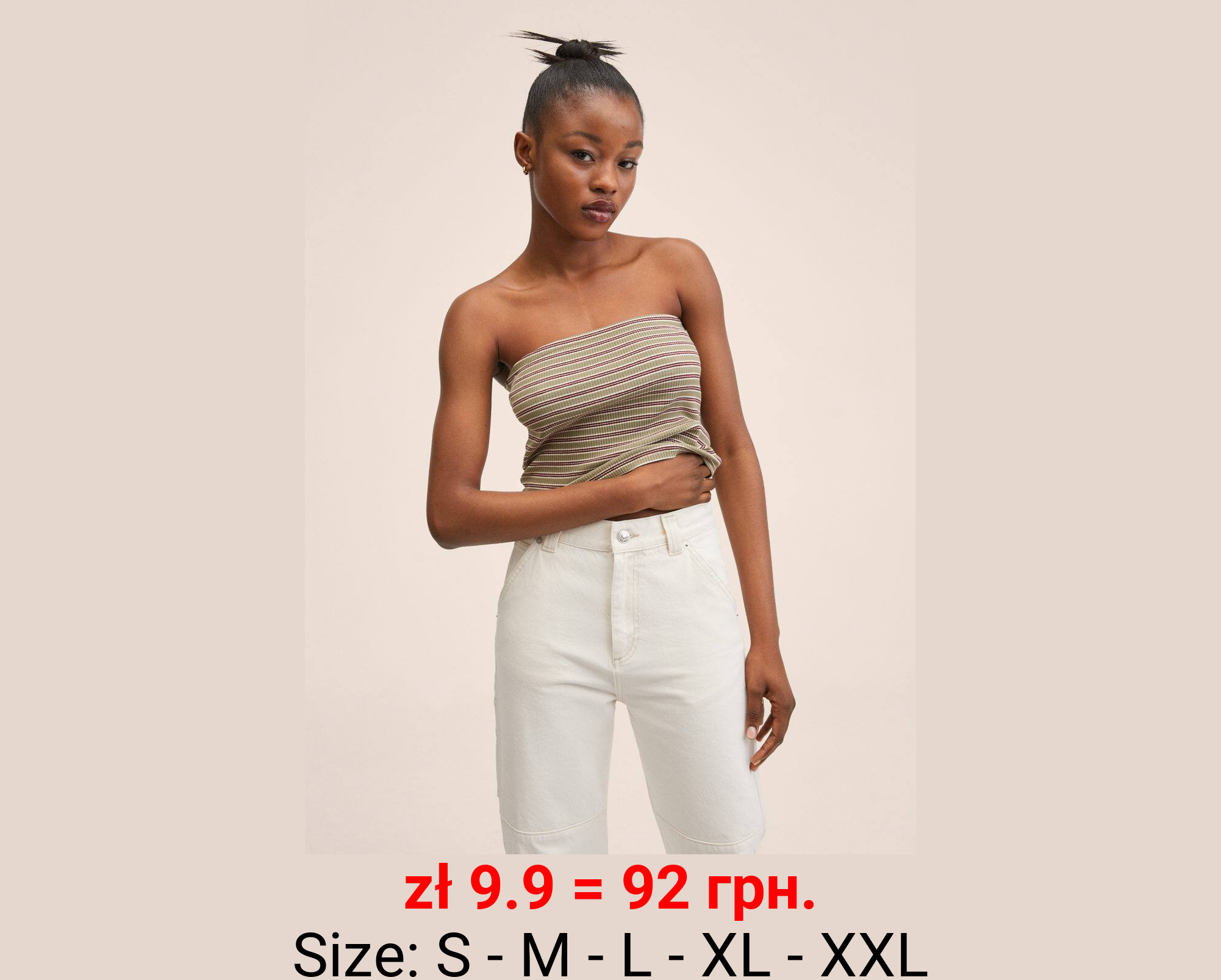 Top canalé algodón