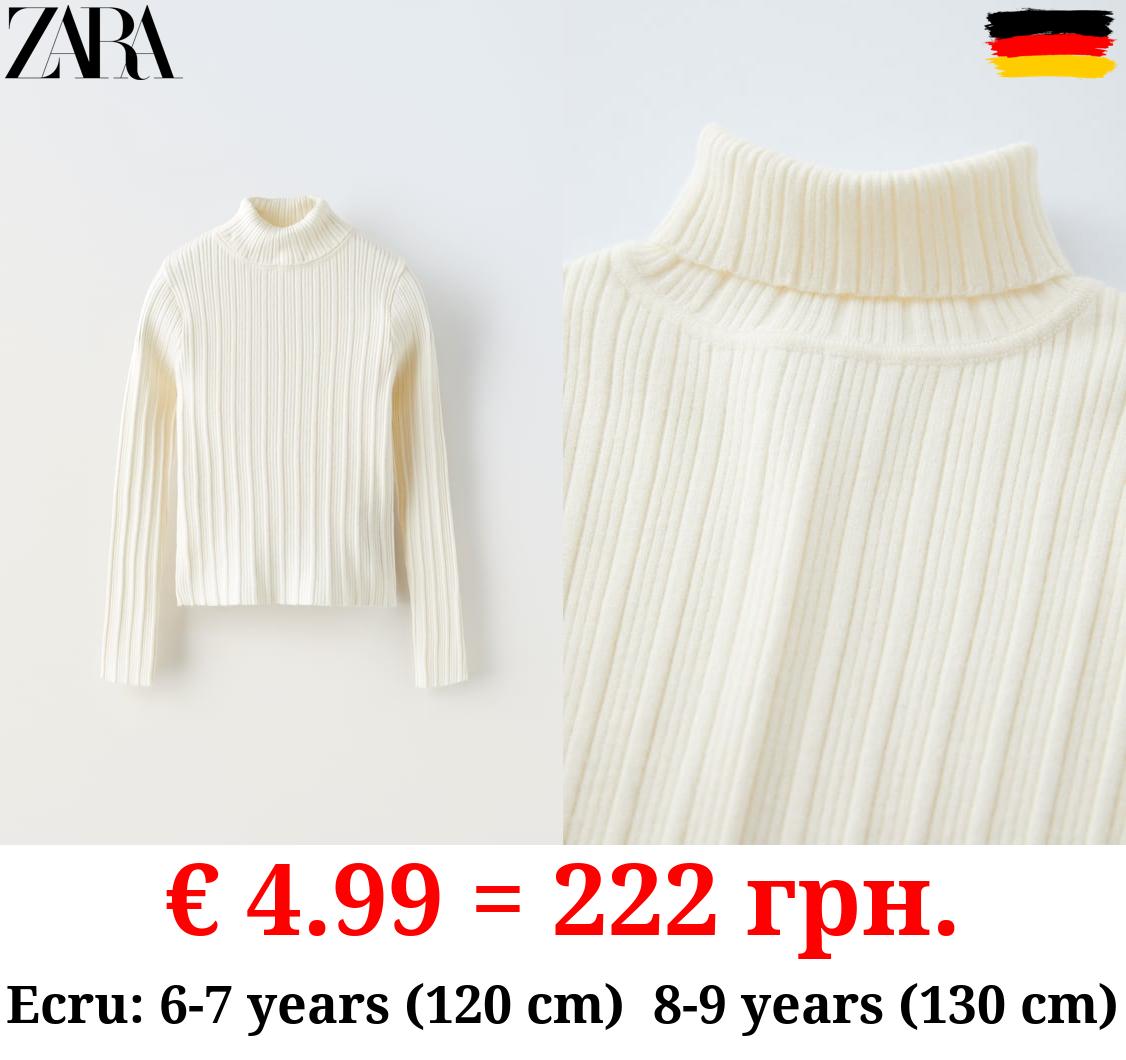 RIBBED TURTLENECK SWEATER