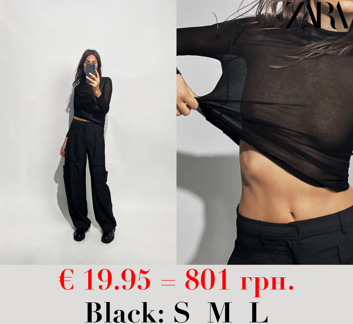 SEMI-SHEER KNIT SWEATER