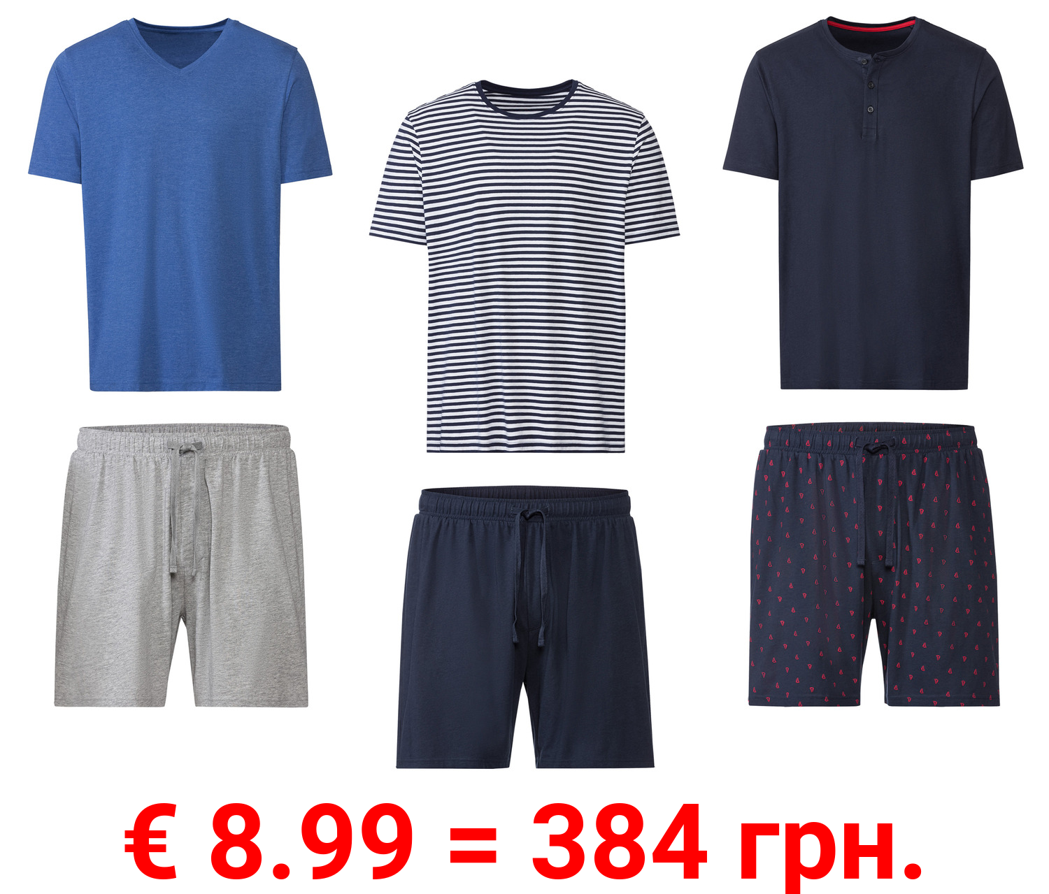 LIVERGY® Herren Pyjama mit Shorts
