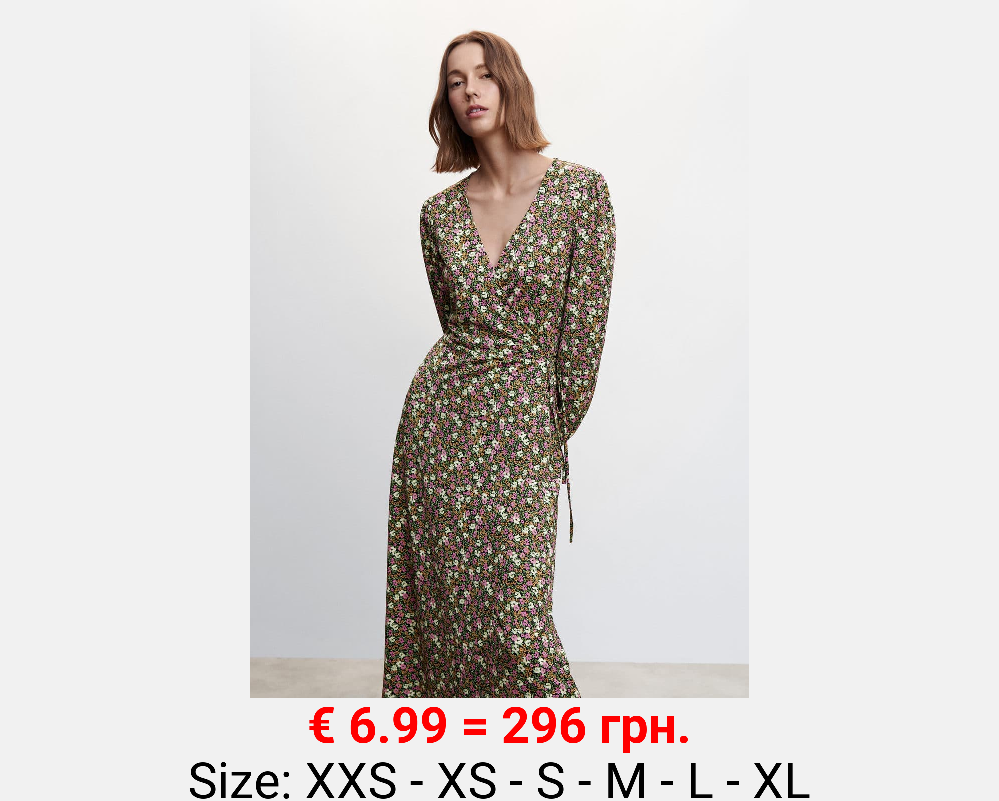 Vestido estampado abertura