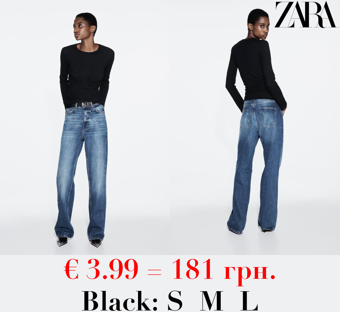 TEXTURED TOP WITH GATHERED DETAIL