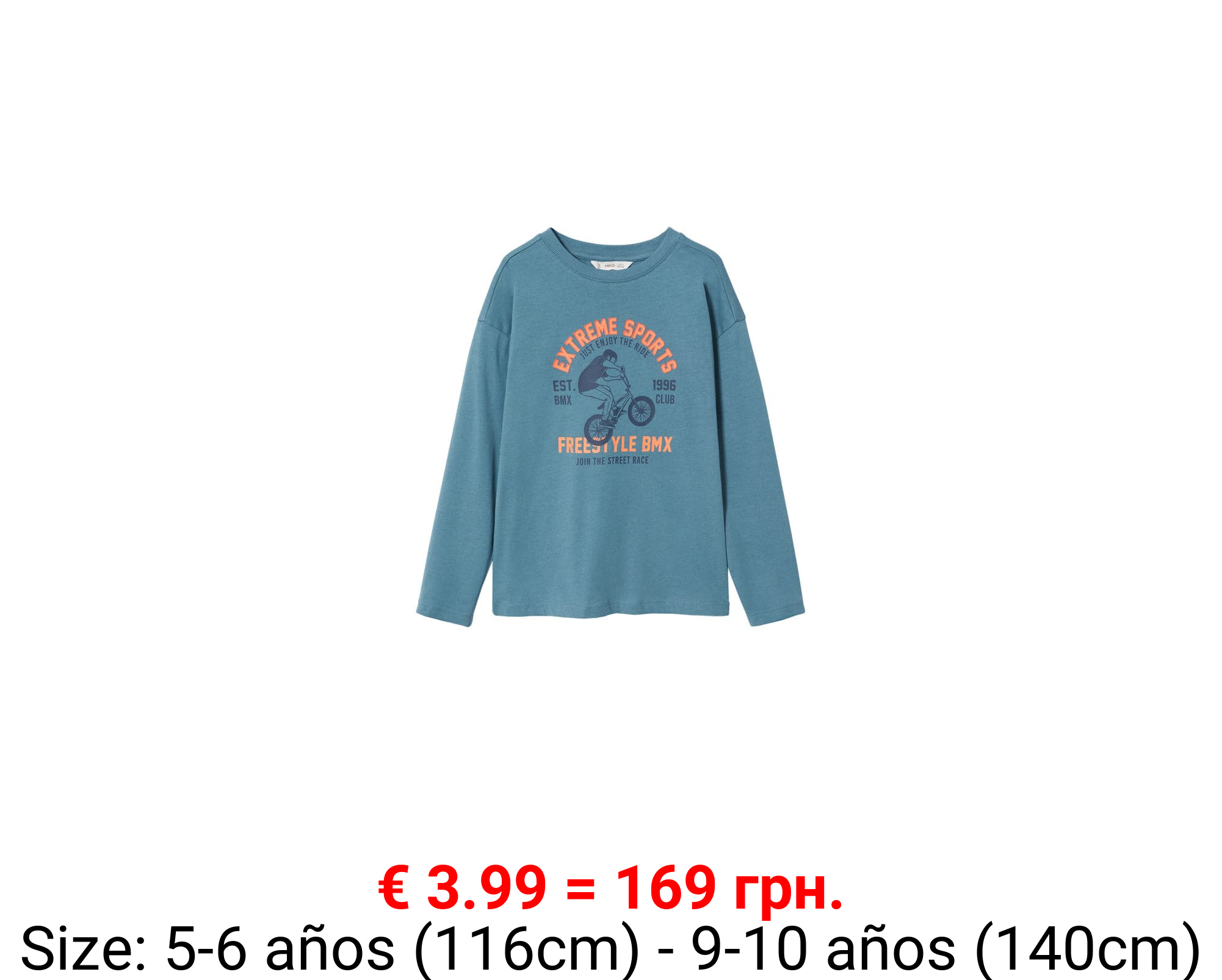 Camiseta manga larga estampada