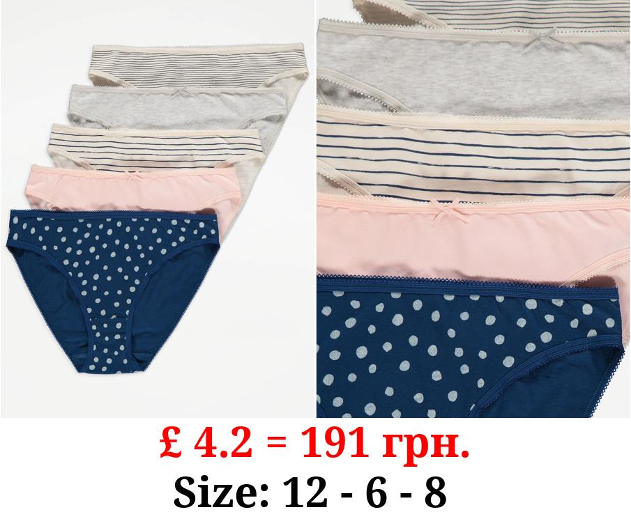 Floral High Leg Knickers 5 Pack