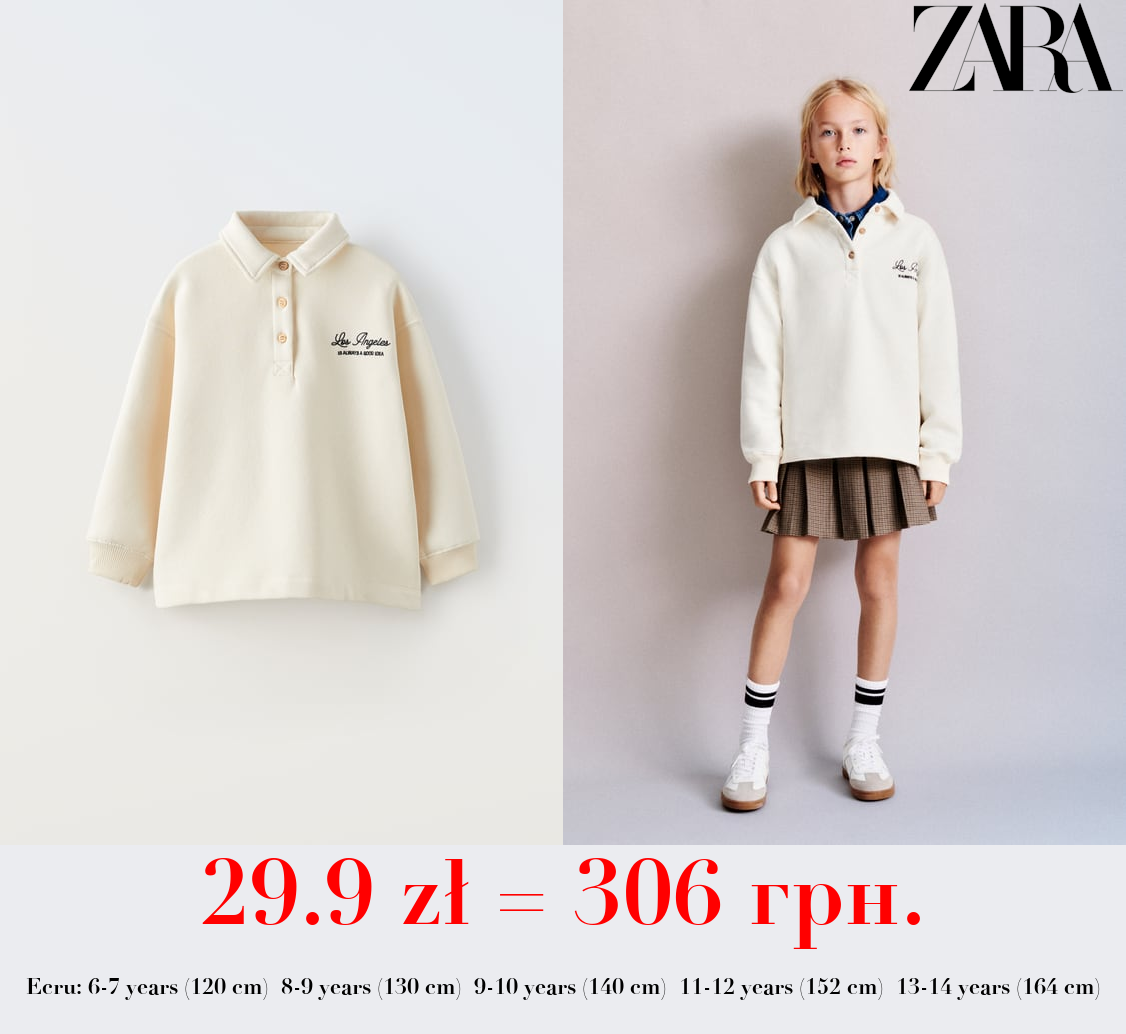 EMBROIDERED POLO SWEATSHIRT