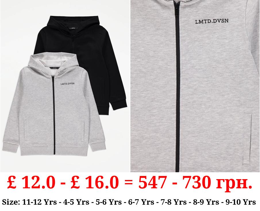 Limited Division Embroidered Zip Up Hoodies 2 Pack