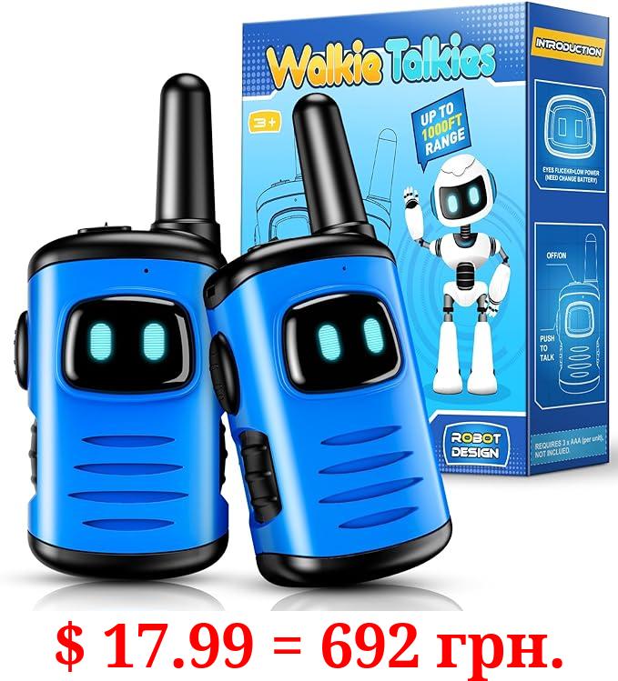 Kids Walkie Talkies Toys for Boys: comedyfun Mini Robots Walkies Talkies 2 Pack Birthday Gifts for 3 4 5 6 Year Old Boys Toys for 3 4 5 6-8 Year Old Camping Outdoor Games