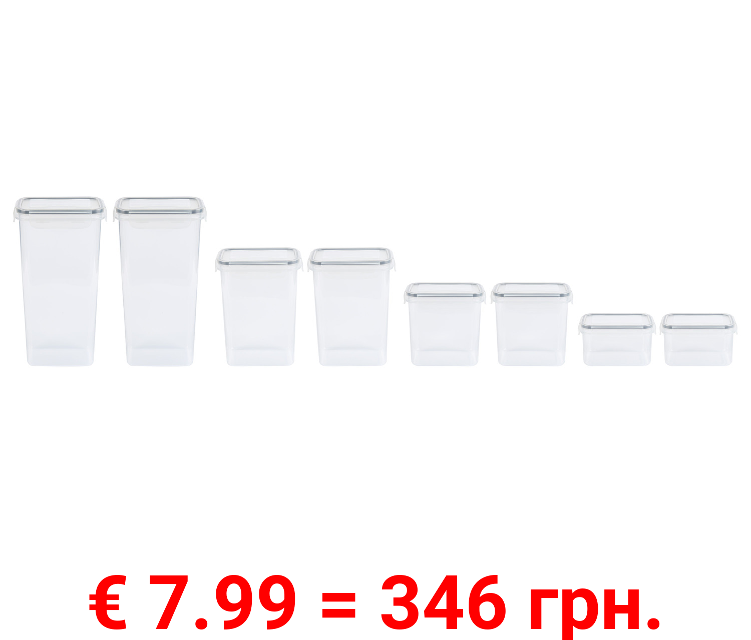 ERNESTO® Vorratsdosen-Set, mit Klickverschluss