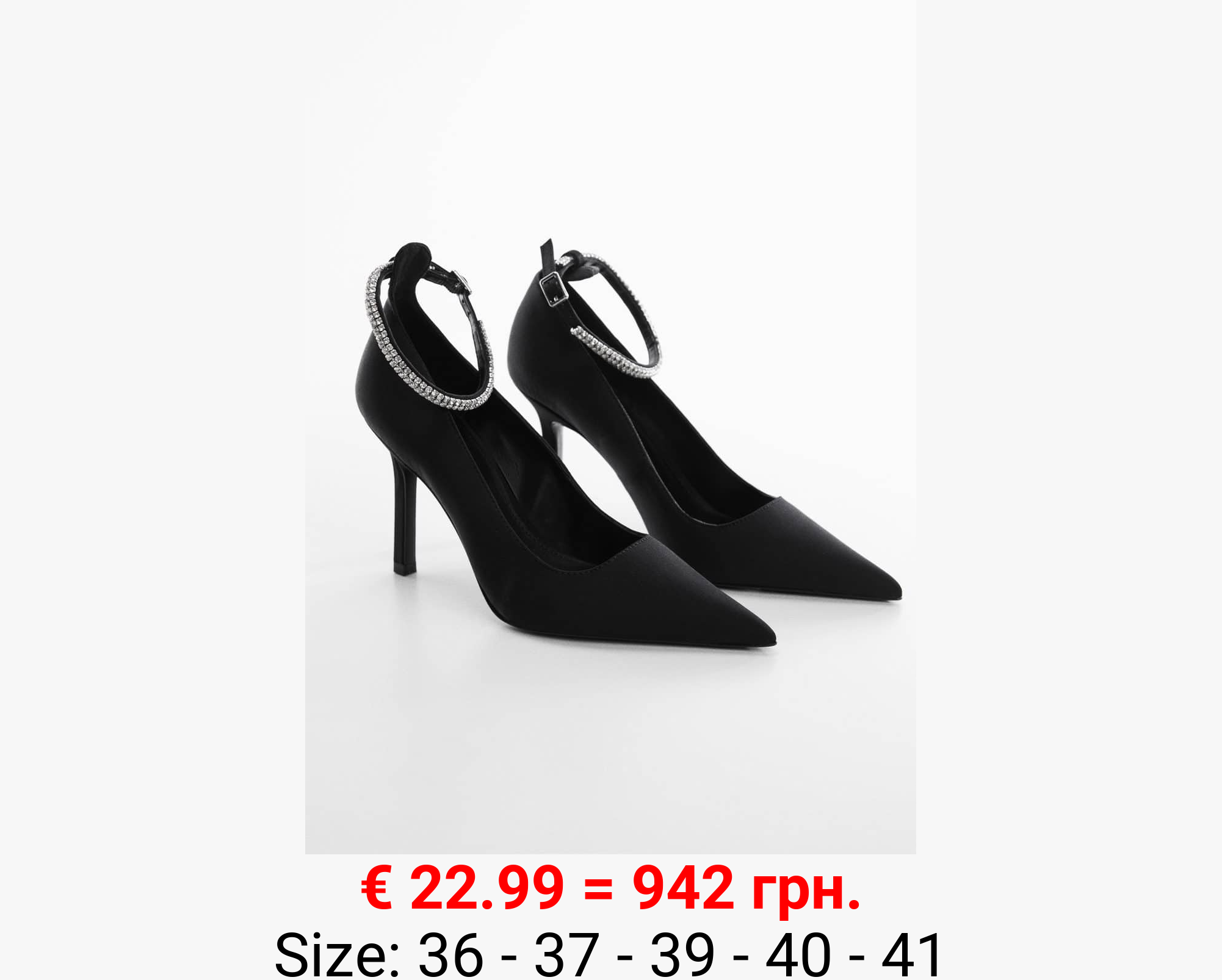 Zapato tacón pulsera strass