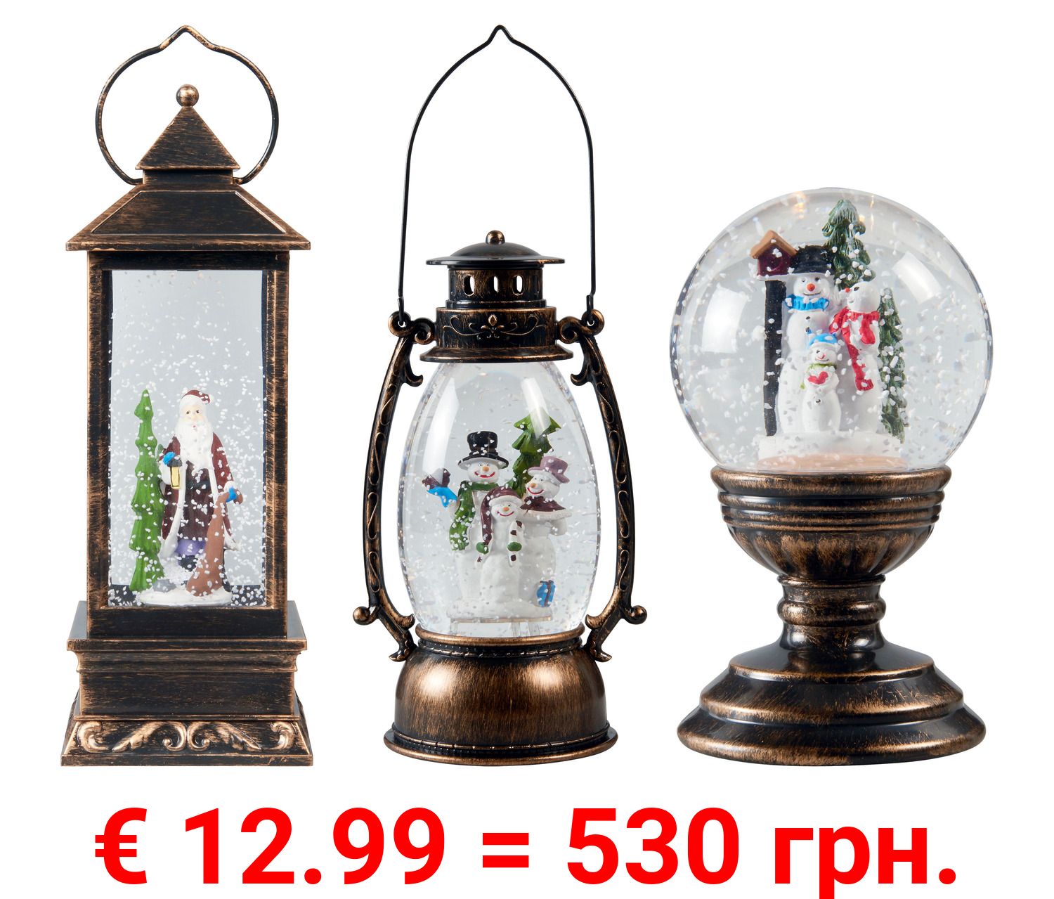 LIVARNO home LED Laterne/Kugel mit Schneekugelfunktion