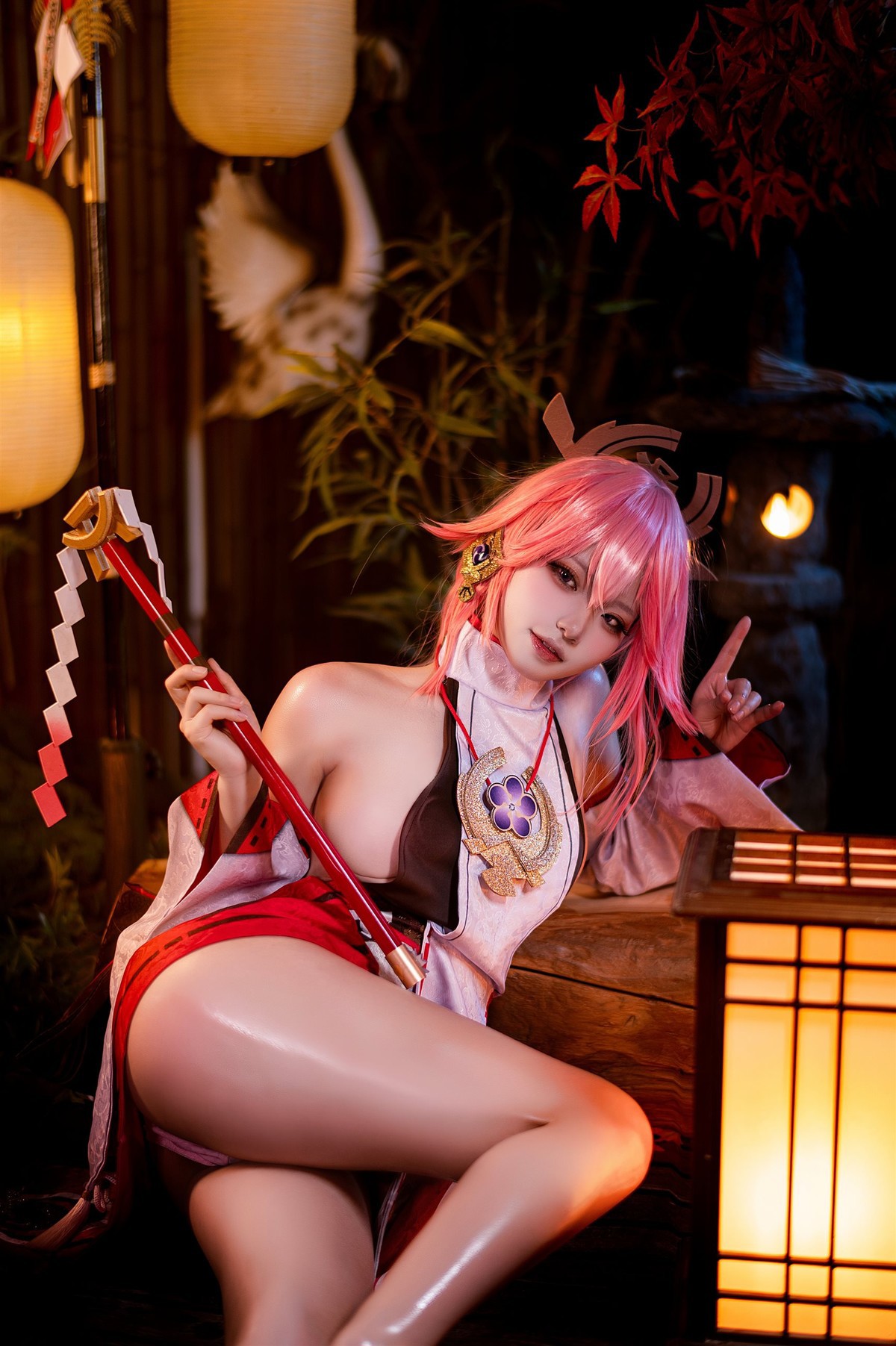 Cosplay 伊喵君 景三 八重 雷神 双倍快乐 4