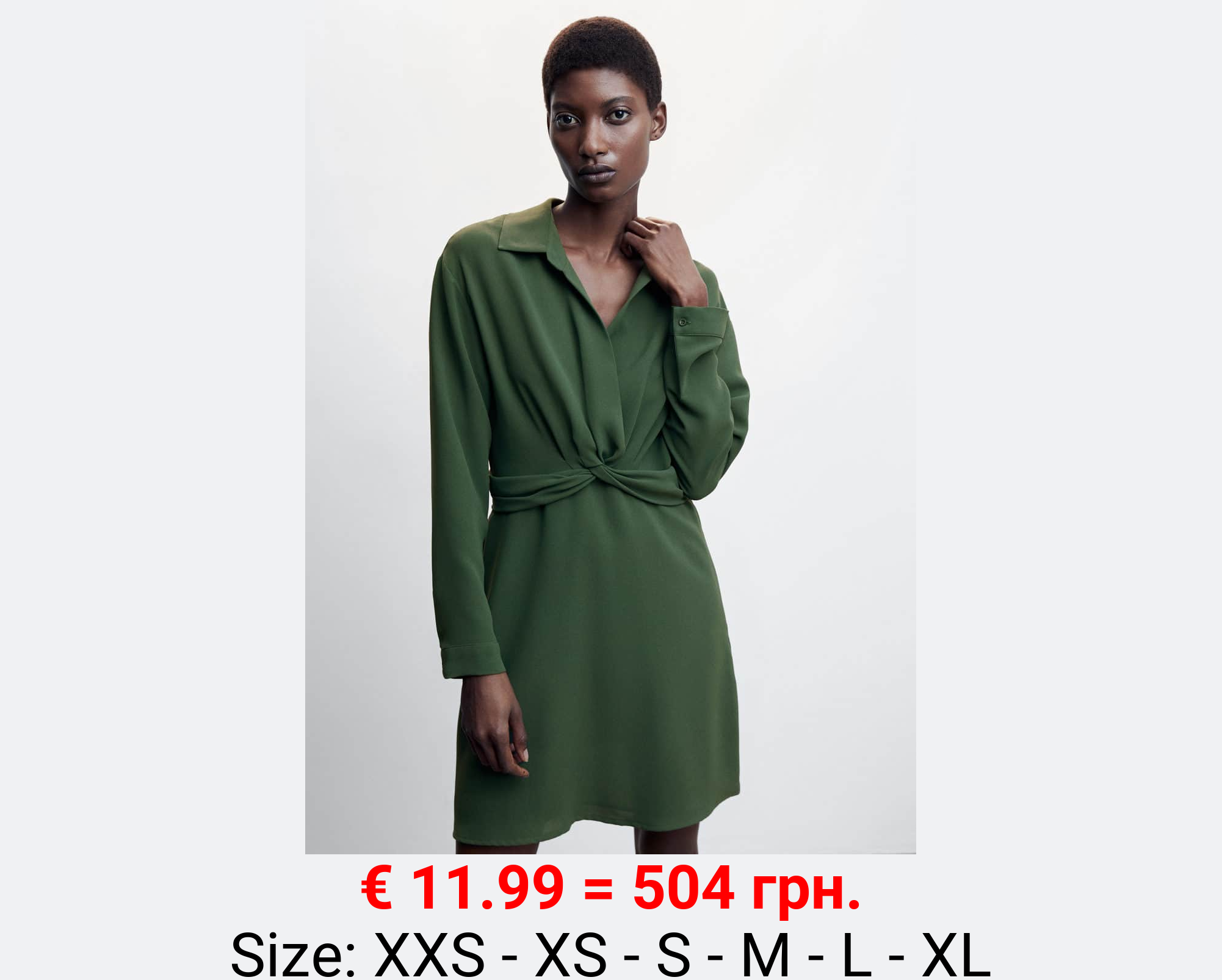 Vestido camisero detalle nudo