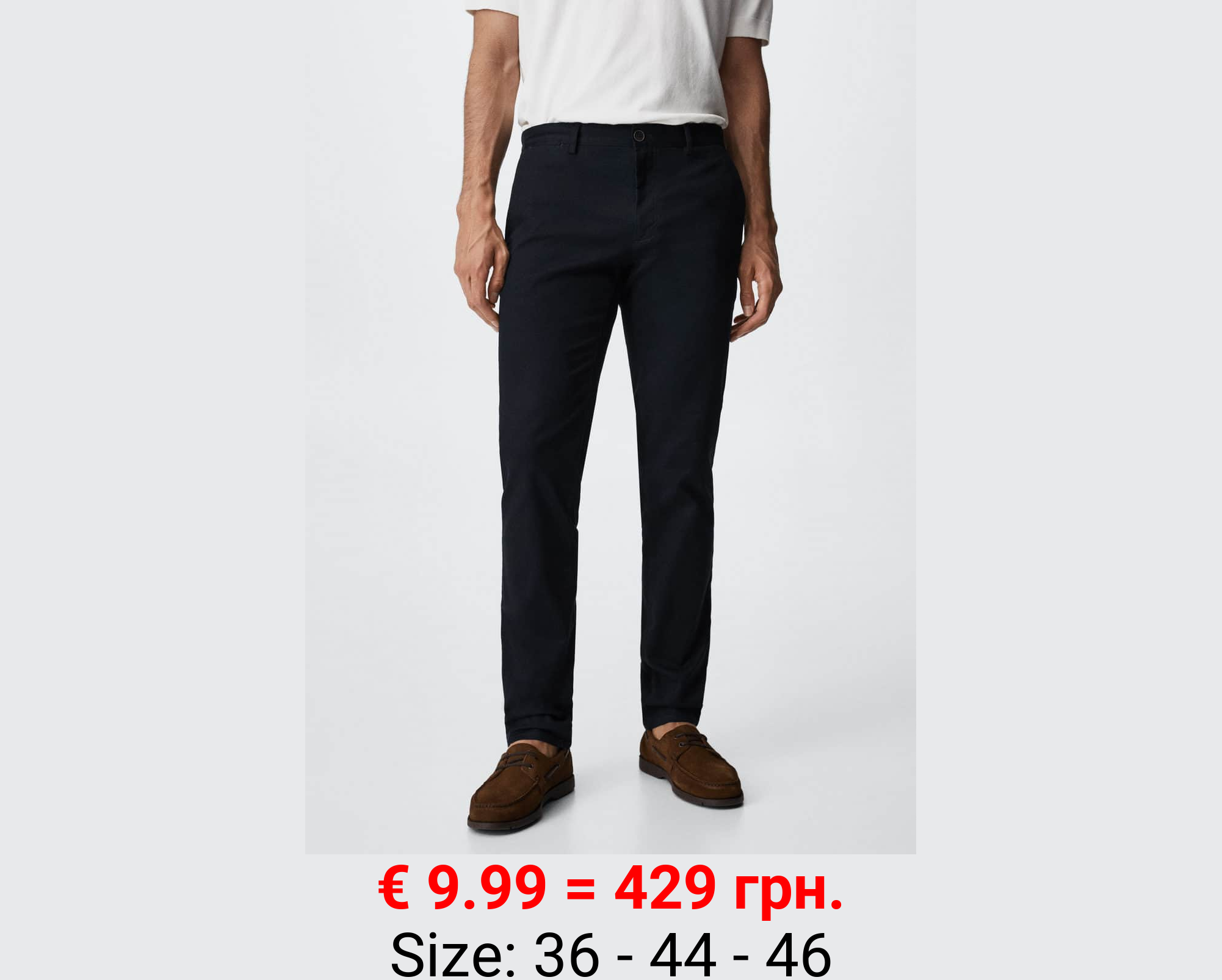 Pantalón chino slim fit sarga