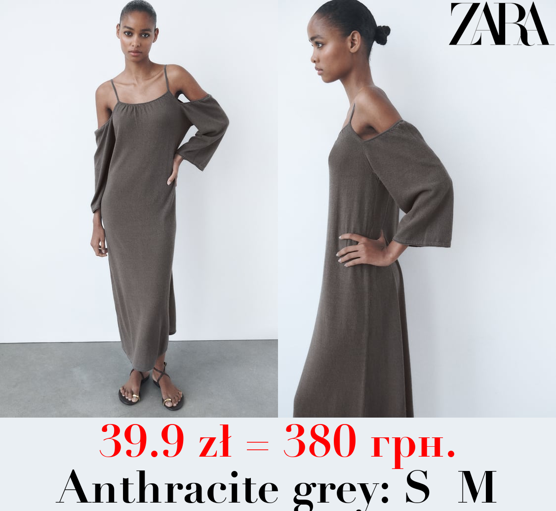 KNIT LINEN BLEND DRESS