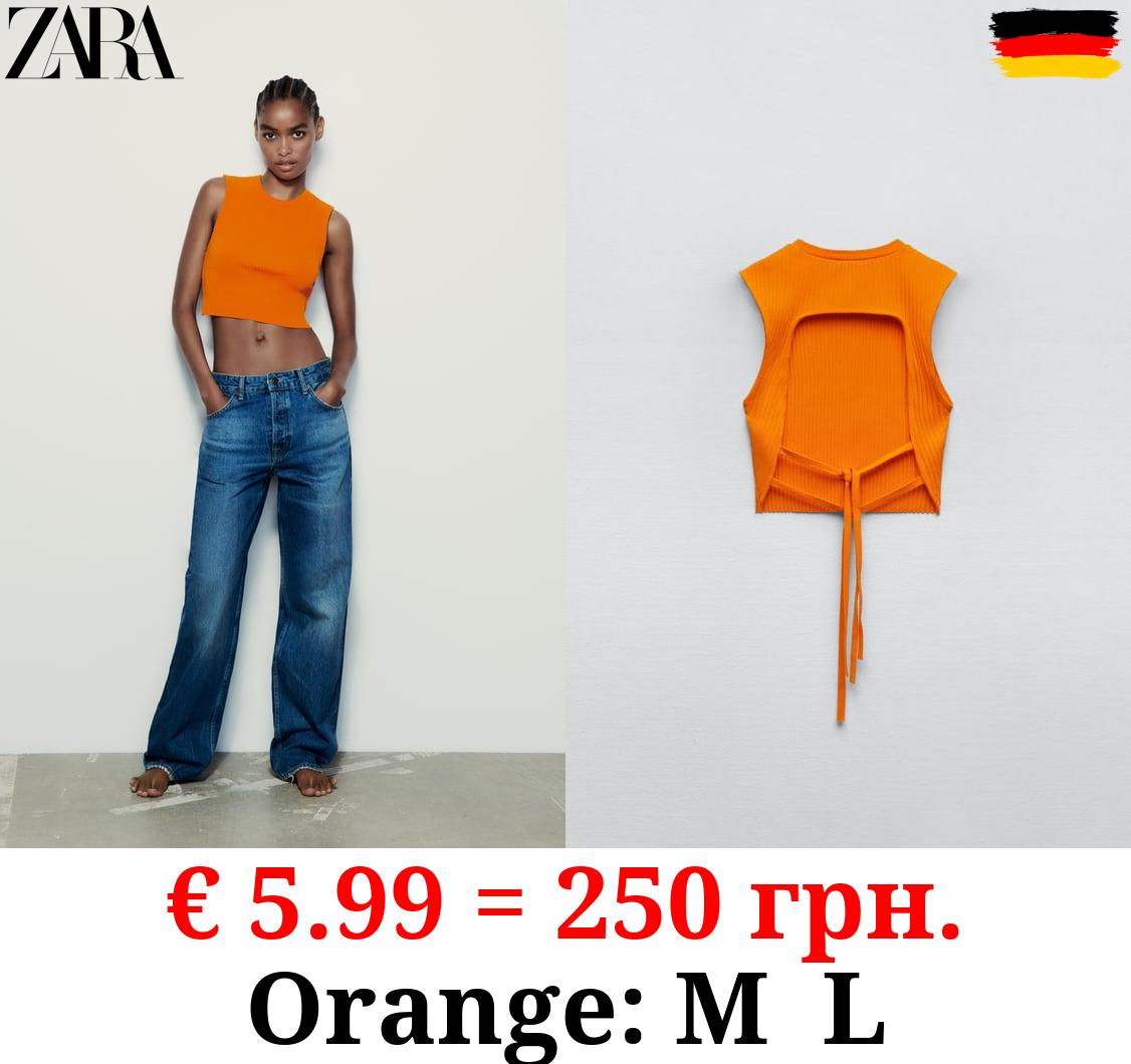 RIBBED TOP WITH OPEN BACK