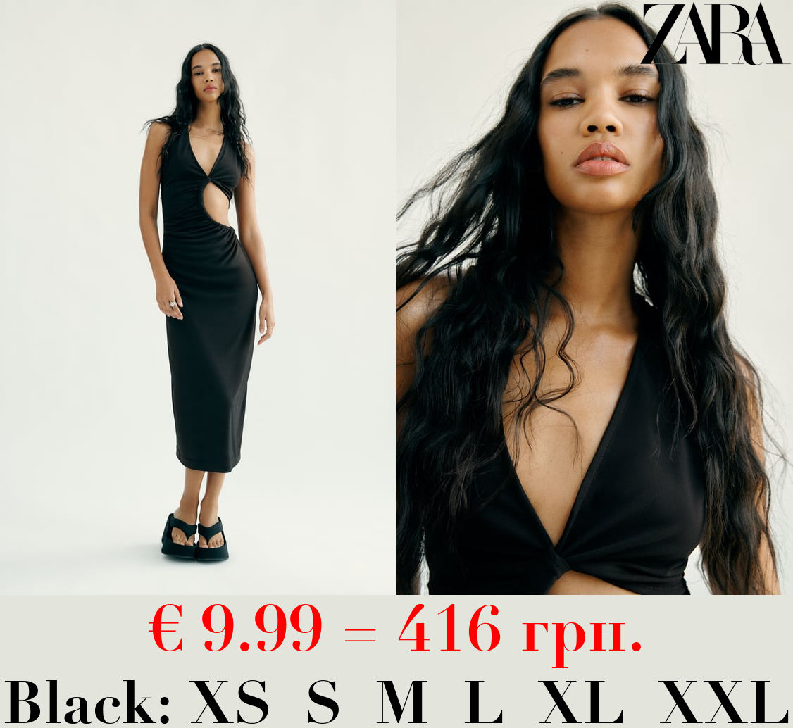 MIDI DRESS WITH CUT-OUT DETAIL