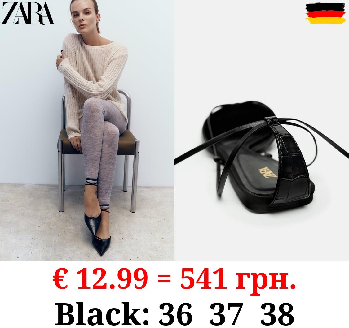 LACE-UP SLINGBACK SHOES