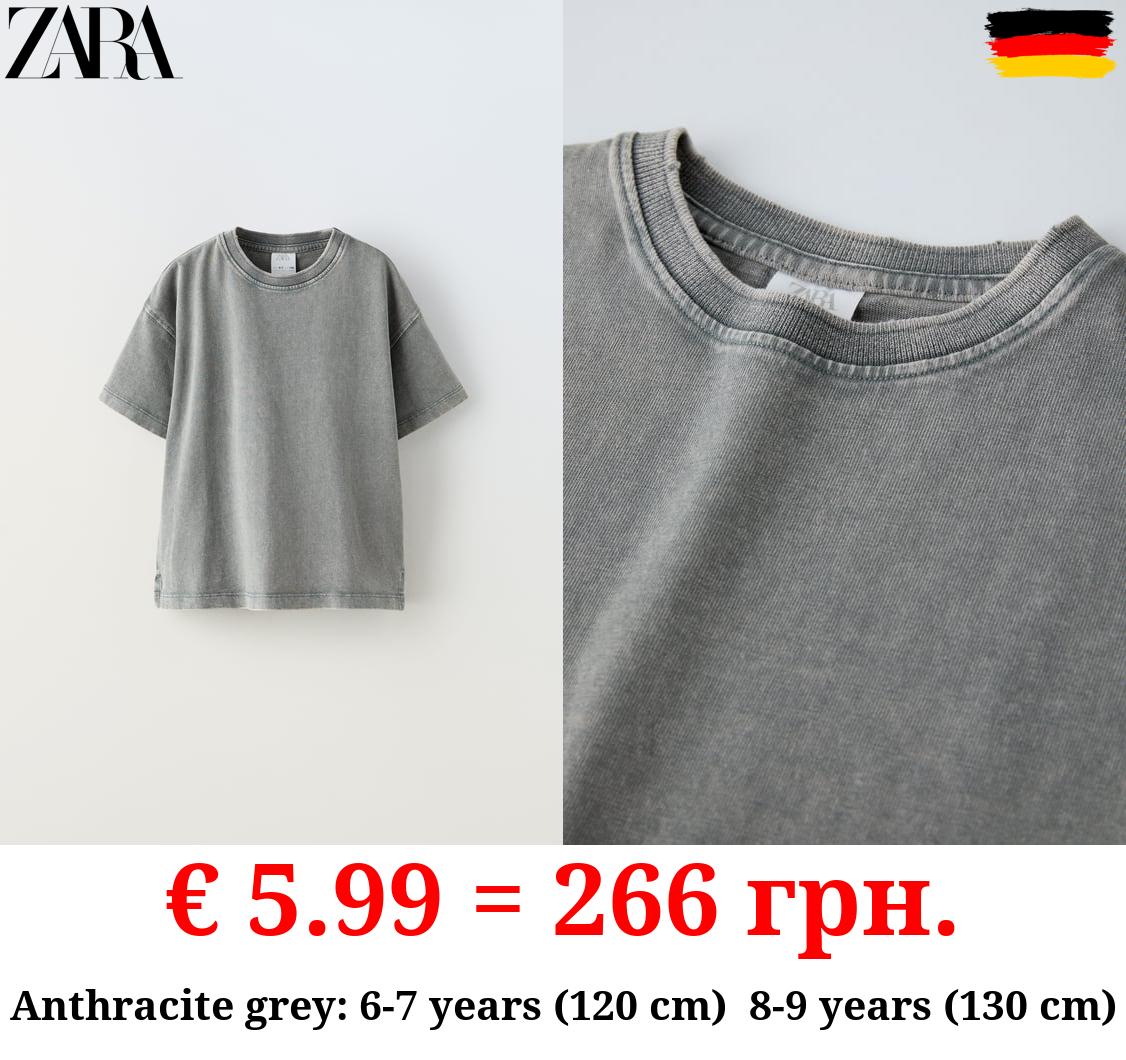 FADED-EFFECT HEAVY WEIGHT T-SHIRT