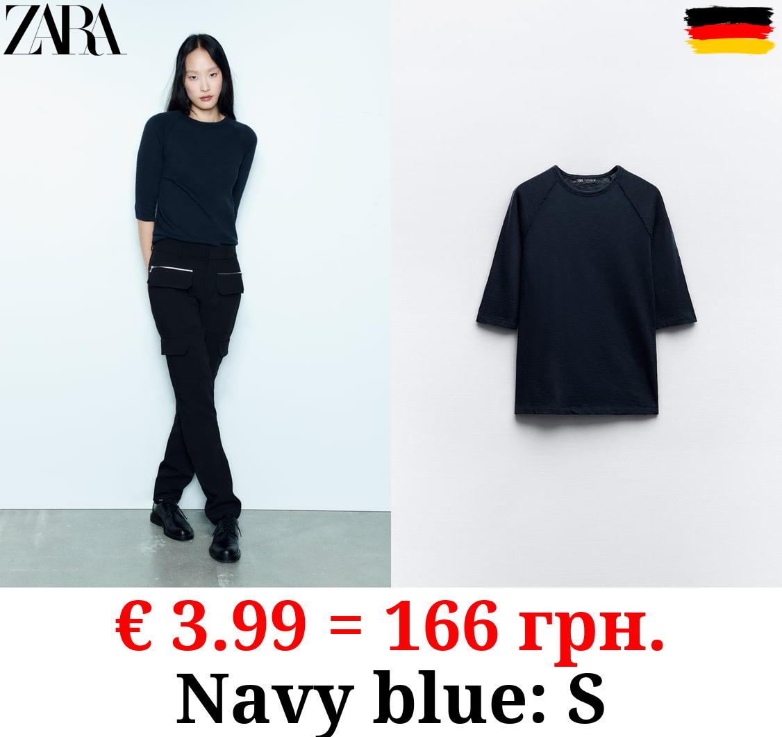 VINTAGE-EFFECT HEAVY COTTON T-SHIRT