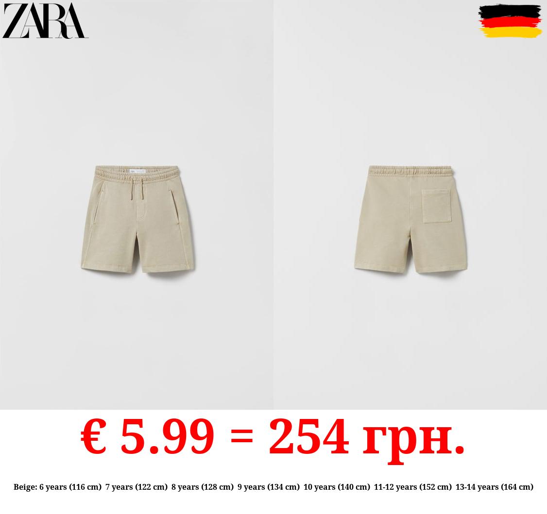 GARMENT-DYED PLUSH BERMUDA SHORTS