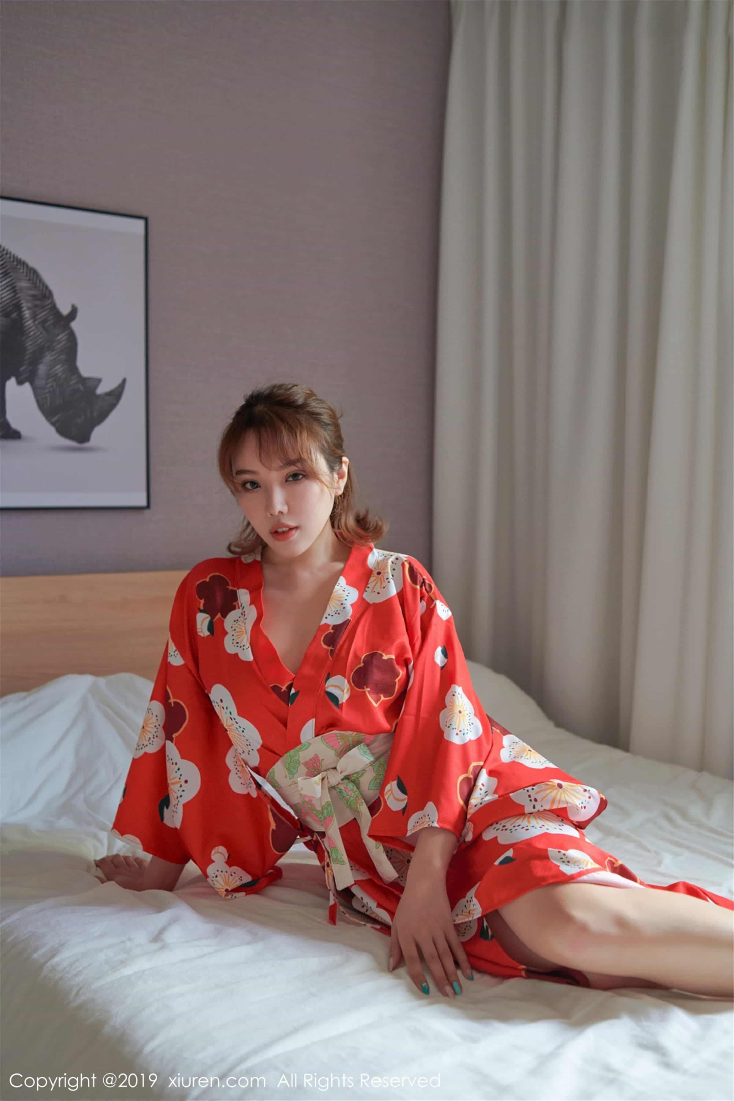 [XiuRen秀人网] 2019.07.15 No.1549 黄楽然 和服 内衣 2