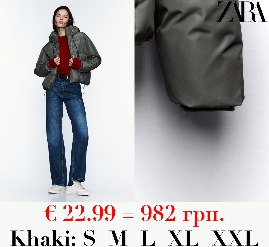 WATER AND WIND PROTECTION CROPPED PUFFER ANORAK