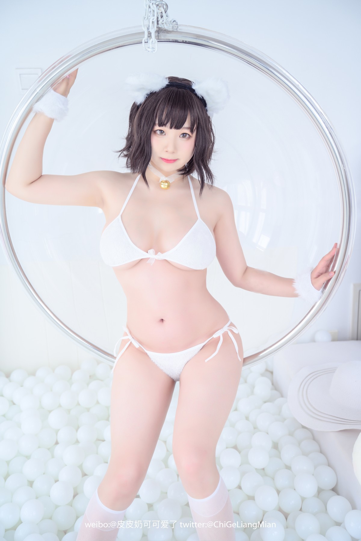 Cosplay 皮皮奶可可爱了啦 白猫 24