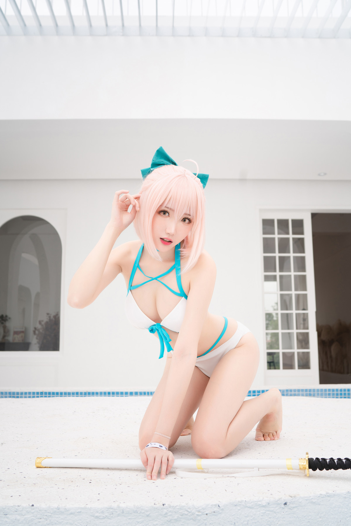 Cosplay 瓜希酱 总司水着满破 14