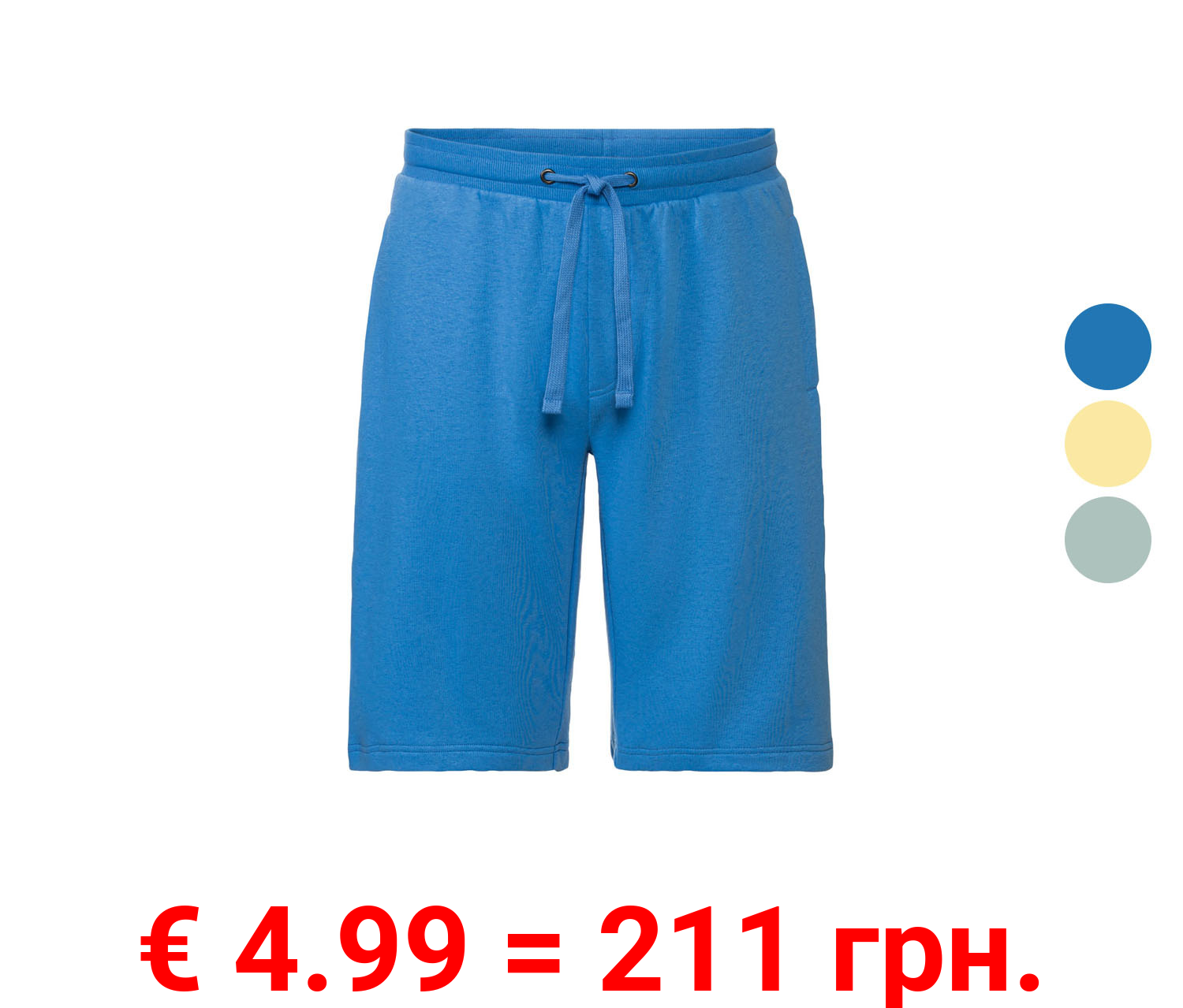 LIVERGY® Herren Sweatshorts, extra weiche Sweat-Qualität, mit Baumwolle