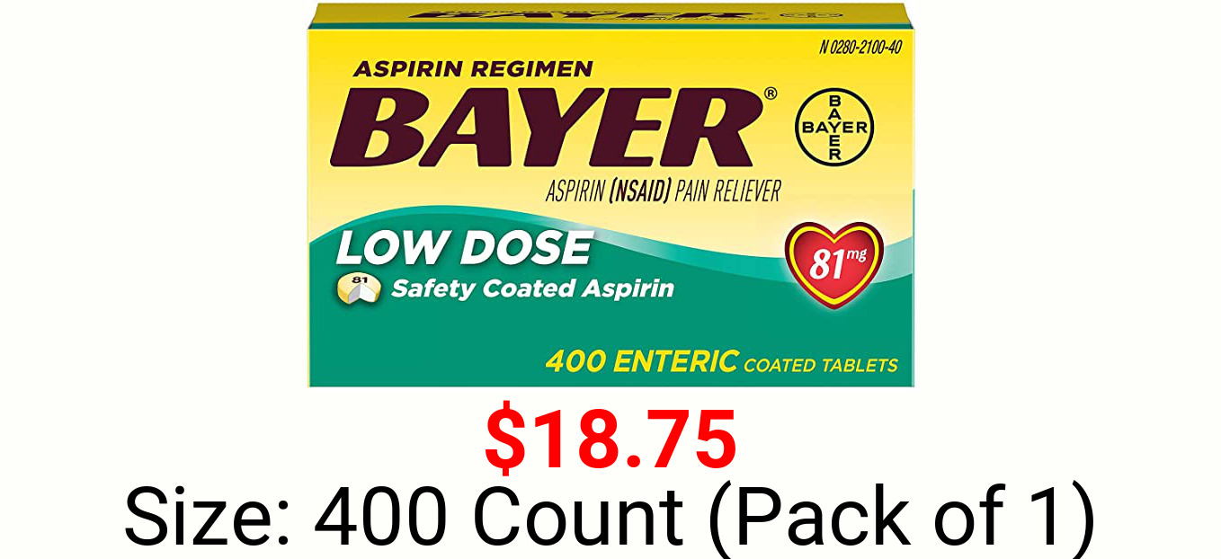 Bayer Low Dose Aspirin Regimen (400 ct.) AS