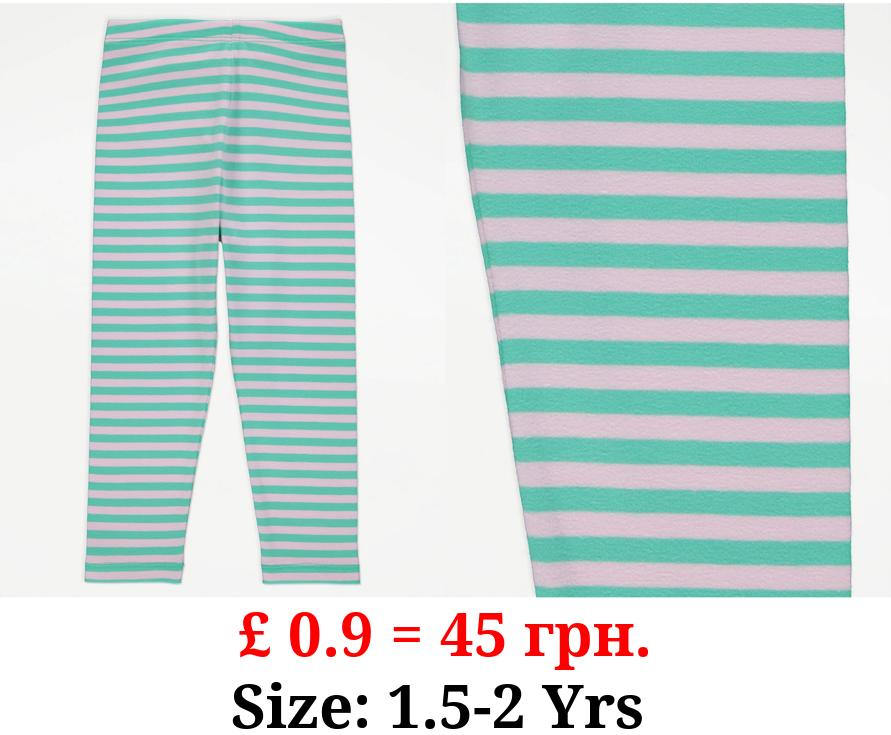 Green Stripe Leggings