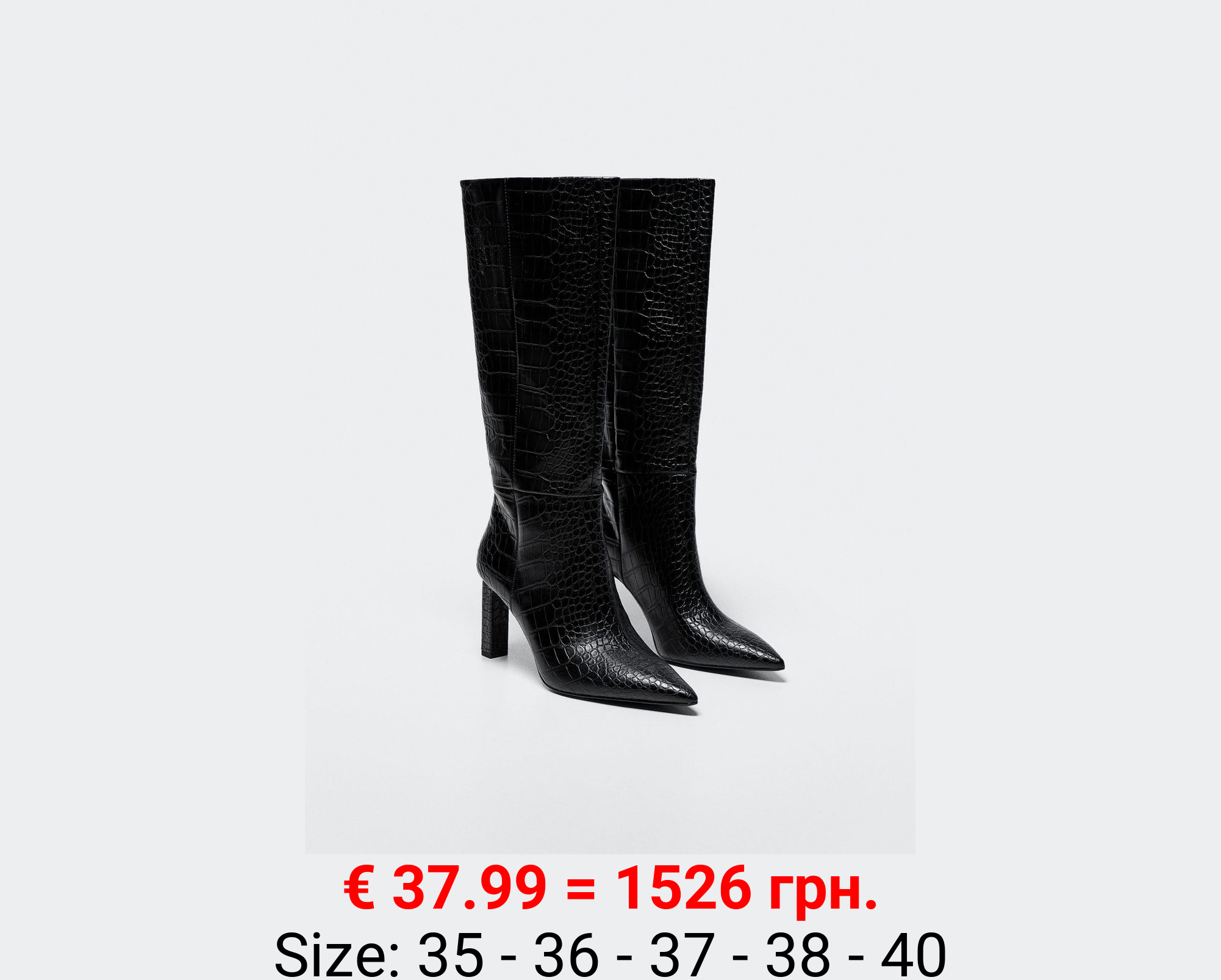 Bota alta tacón