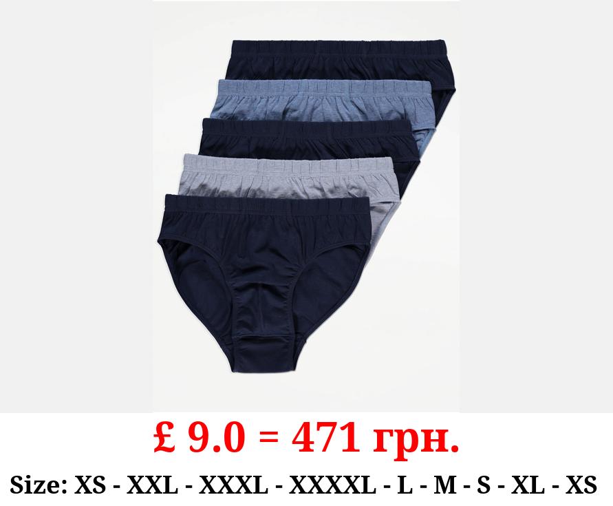 Blue Slip On Briefs 5 Pack