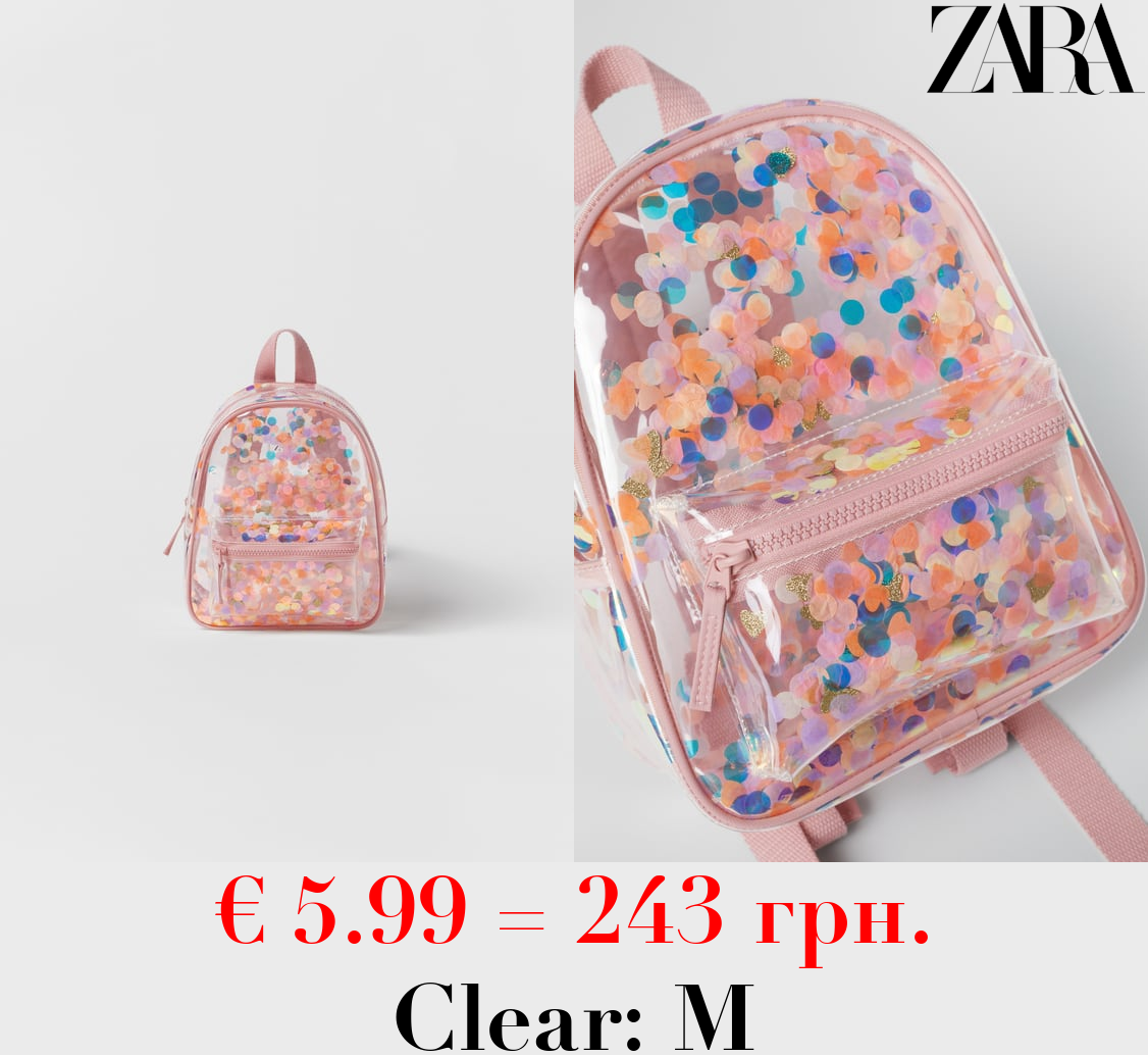 KIDS/ CONFETTI VINYL BACKPACK