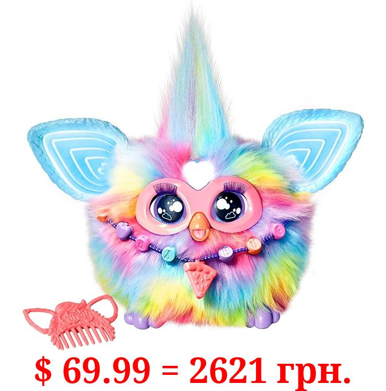 Furby Tie Dye, 15 Fashion Accessories, Interactive Plush Toys for 6 Year Old Girls & Boys & Up, Voice Activated Animatronic