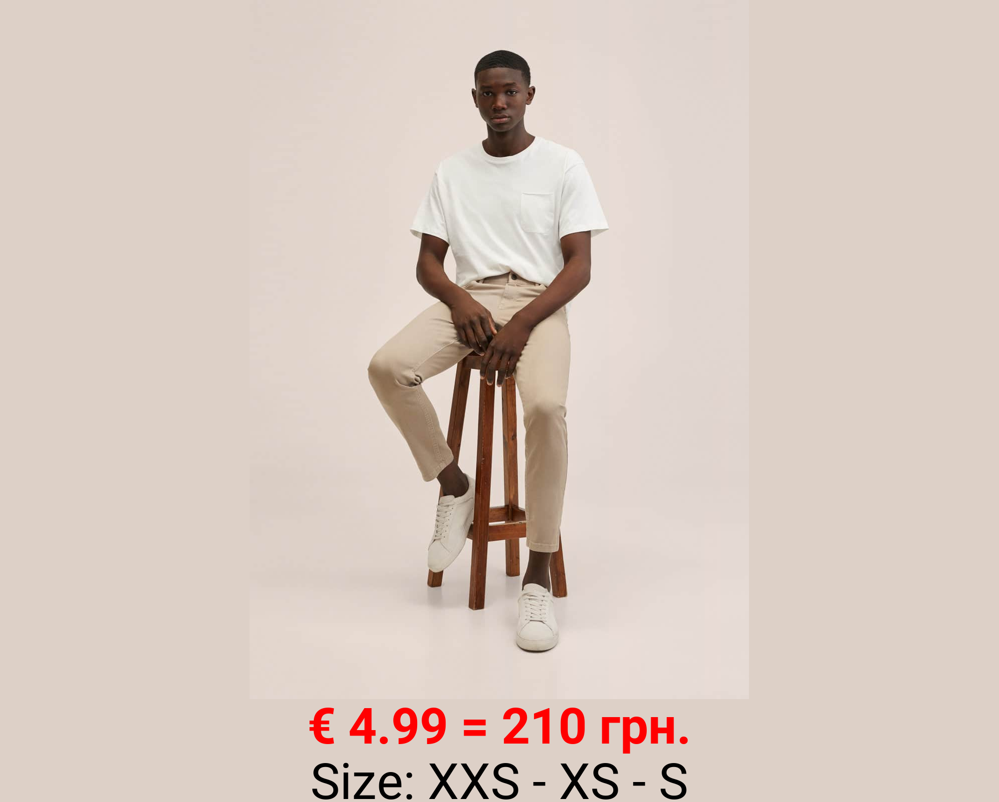 Pantalón regular fit algodón