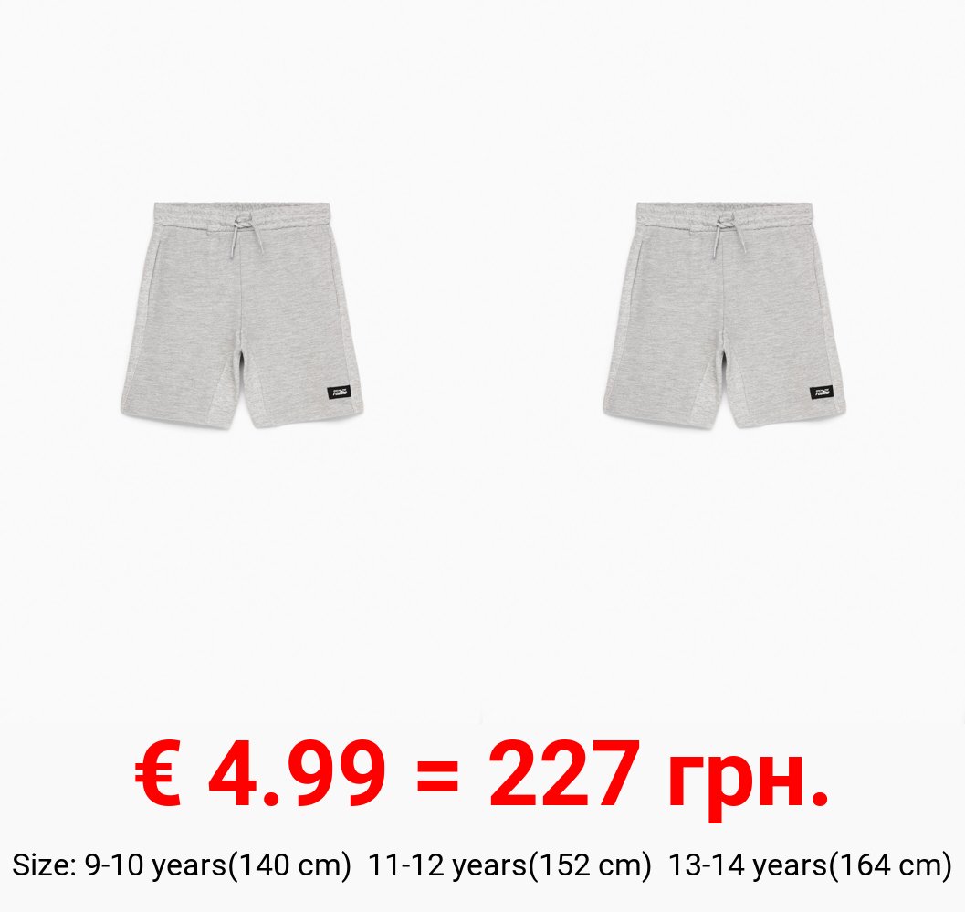 Ottoman jogger Bermuda shorts