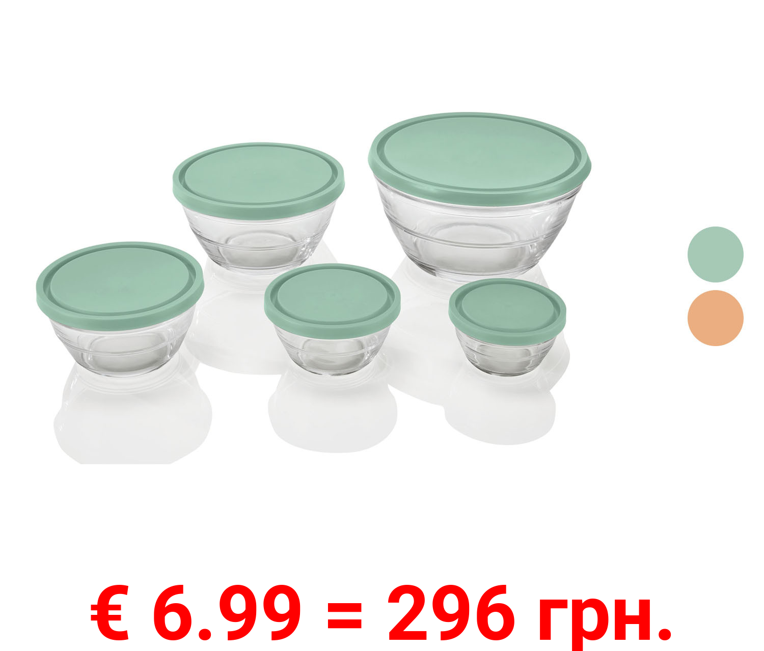 ERNESTO® Schalenset Glas, 5 Stück