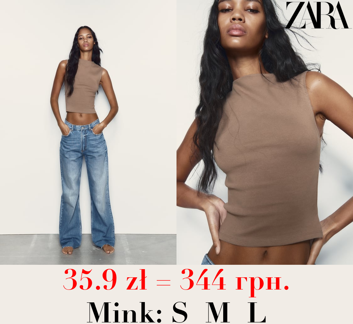 MOCK NECK SLEEVELESS TOP