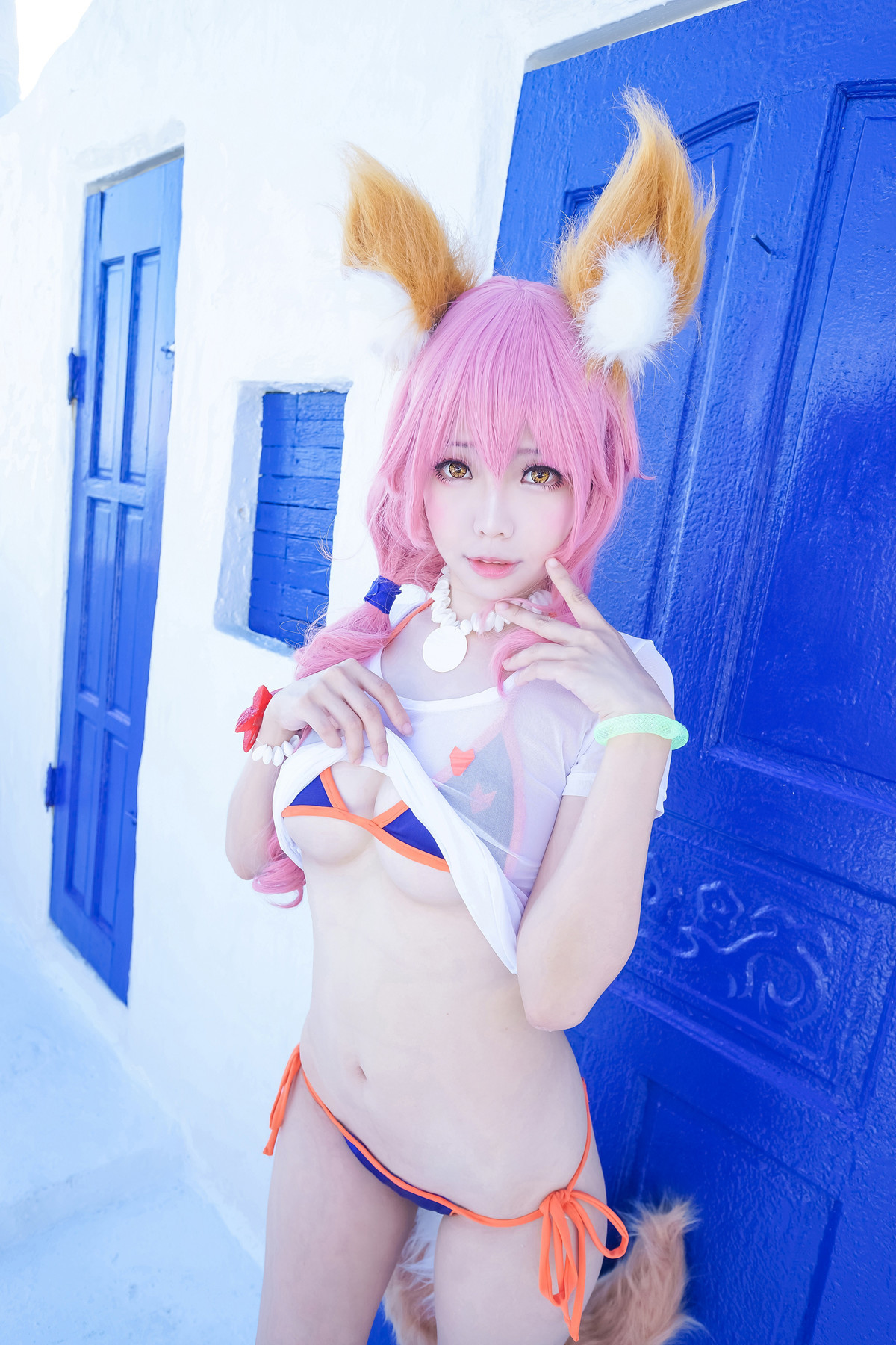 Cosplay ElyEE子 玉藻前泳装 15