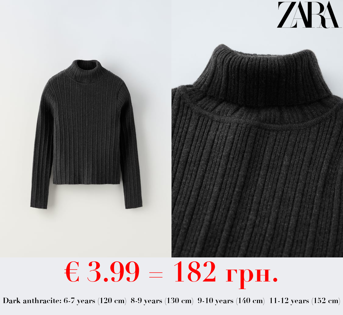 RIBBED TURTLENECK SWEATER