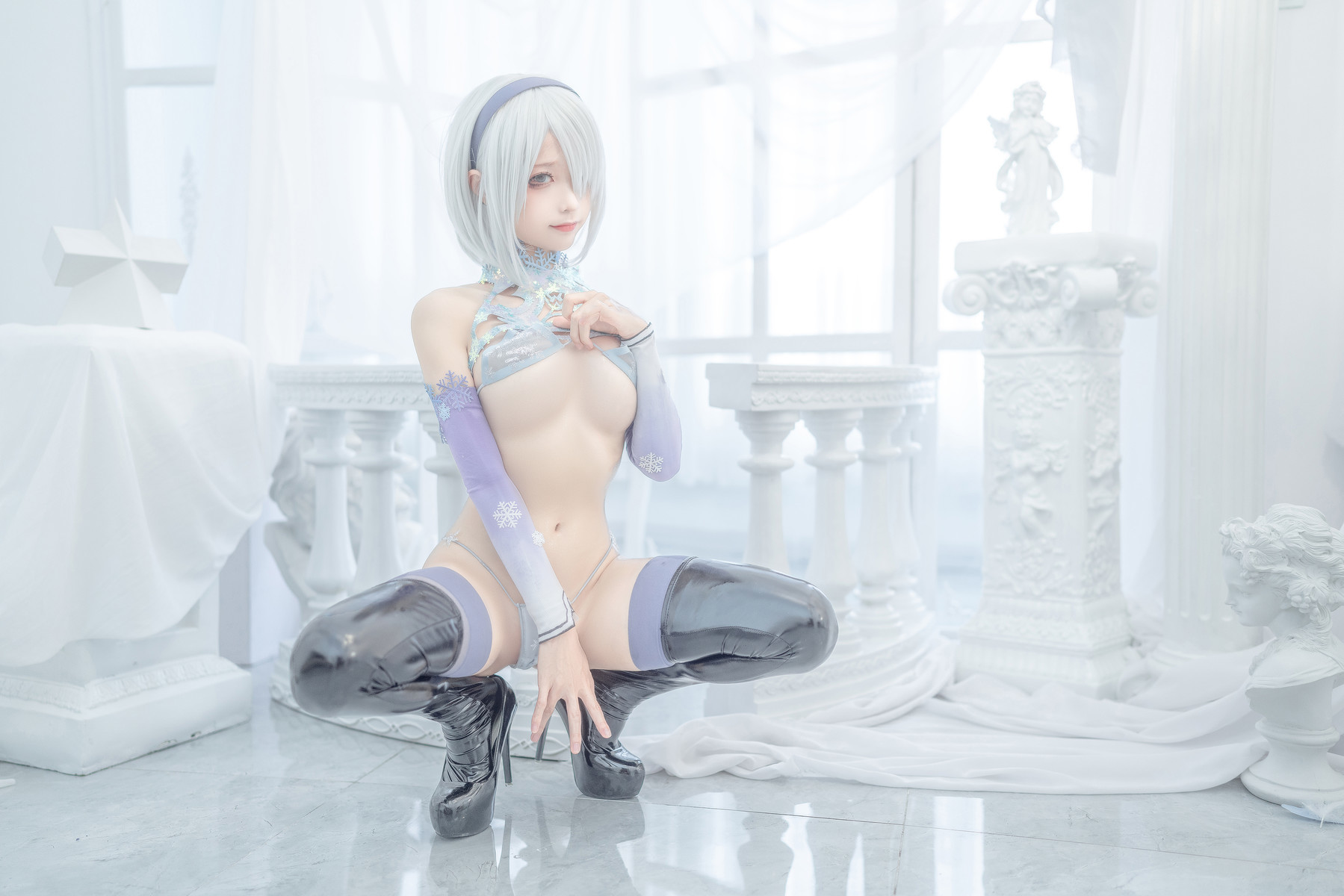 蠢沫沫 Cosplay 2b 冰雪 ice and snow 11