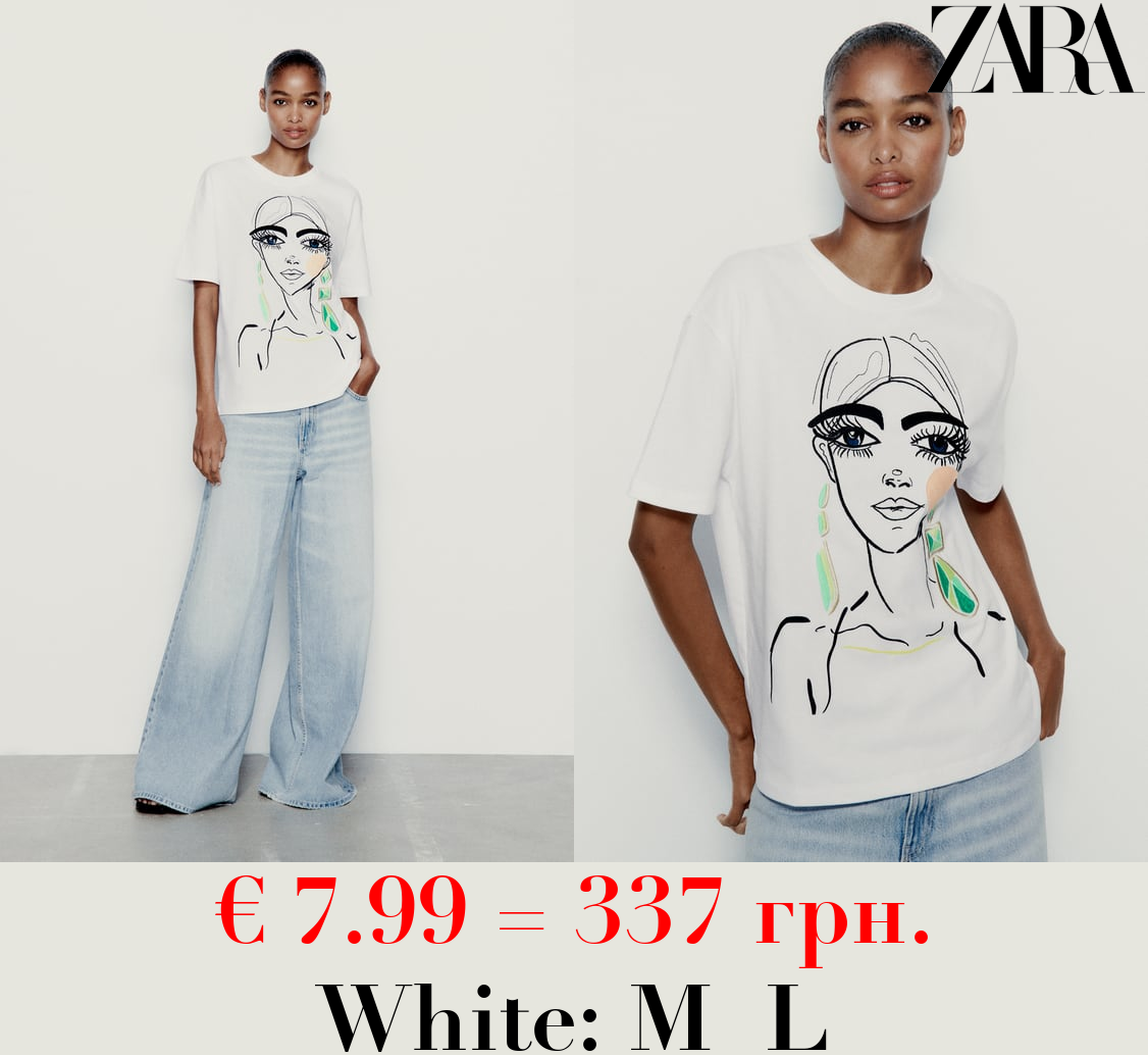 EMBROIDERED GIRL T-SHIRT