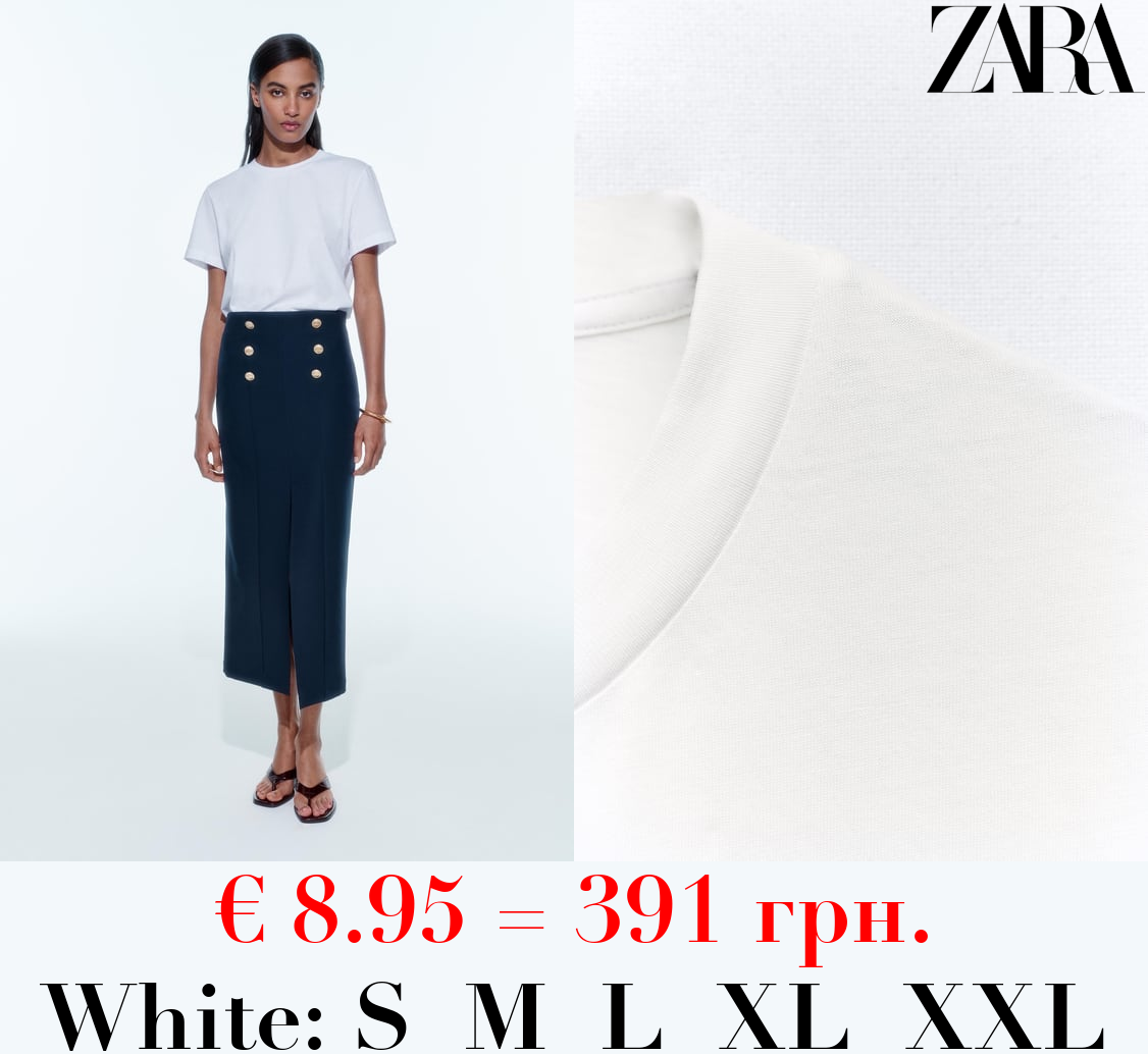 COTTON T-SHIRT WITH ENZYME FINISH