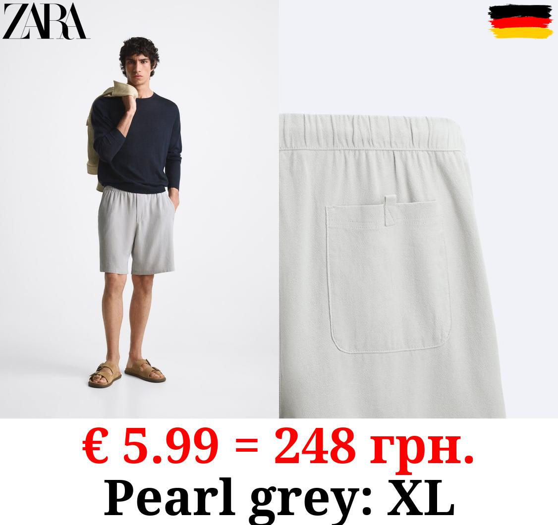 VISCOSE - LINEN BERMUDA SHORTS