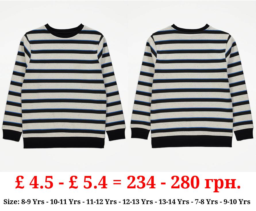 Striped Flecked Sweatshirt