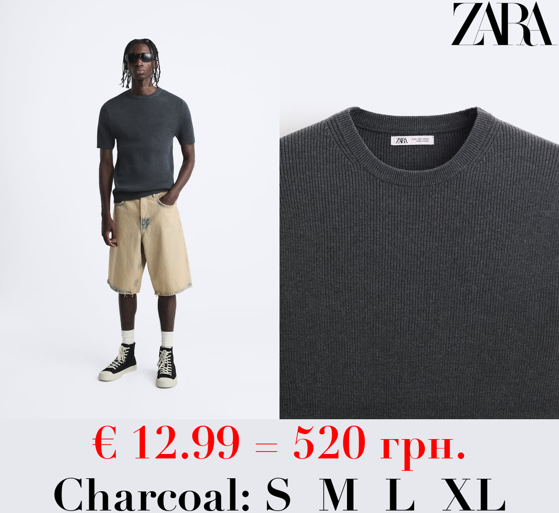 MUSCLE FIT KNIT T-SHIRT